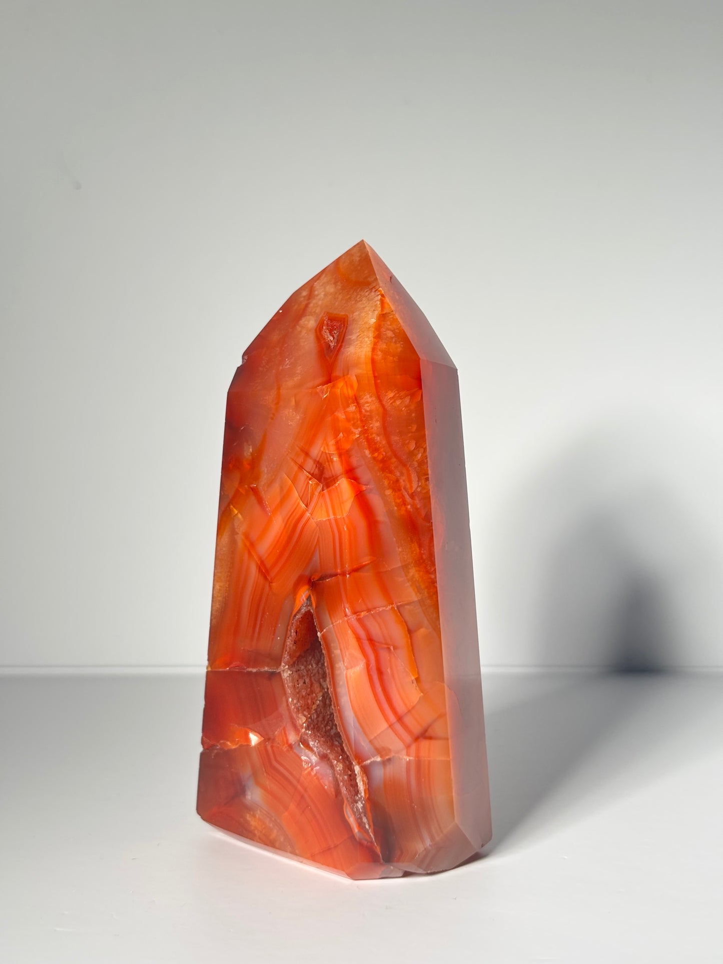 Large Druzy Carnelian Agate Tower, Brazil