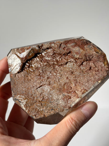 Statement Rare Orange Lodalite With Silver Starburst Rutile Freeform, Brazil