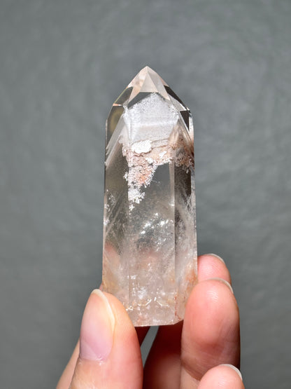High Quality White & Light Pink Phantom Lodalite Tower, Brazil