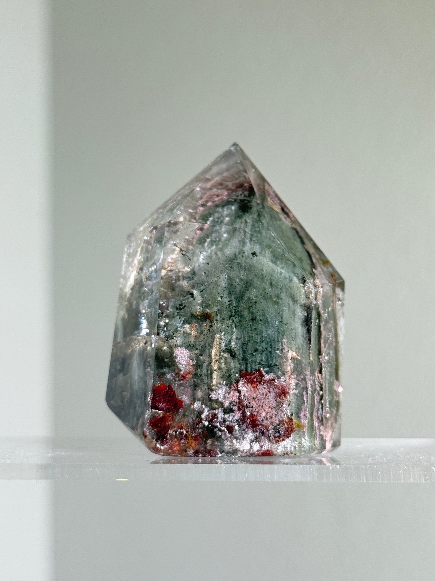 High Quality Mint Green & Pink Garden Quartz Tower, Zambia