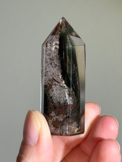 High Quality Water Clear Purple Green Garden Quartz Tower, Zambia