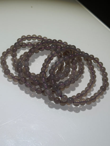Purple Chalcedony Bracelets, 6.5mm