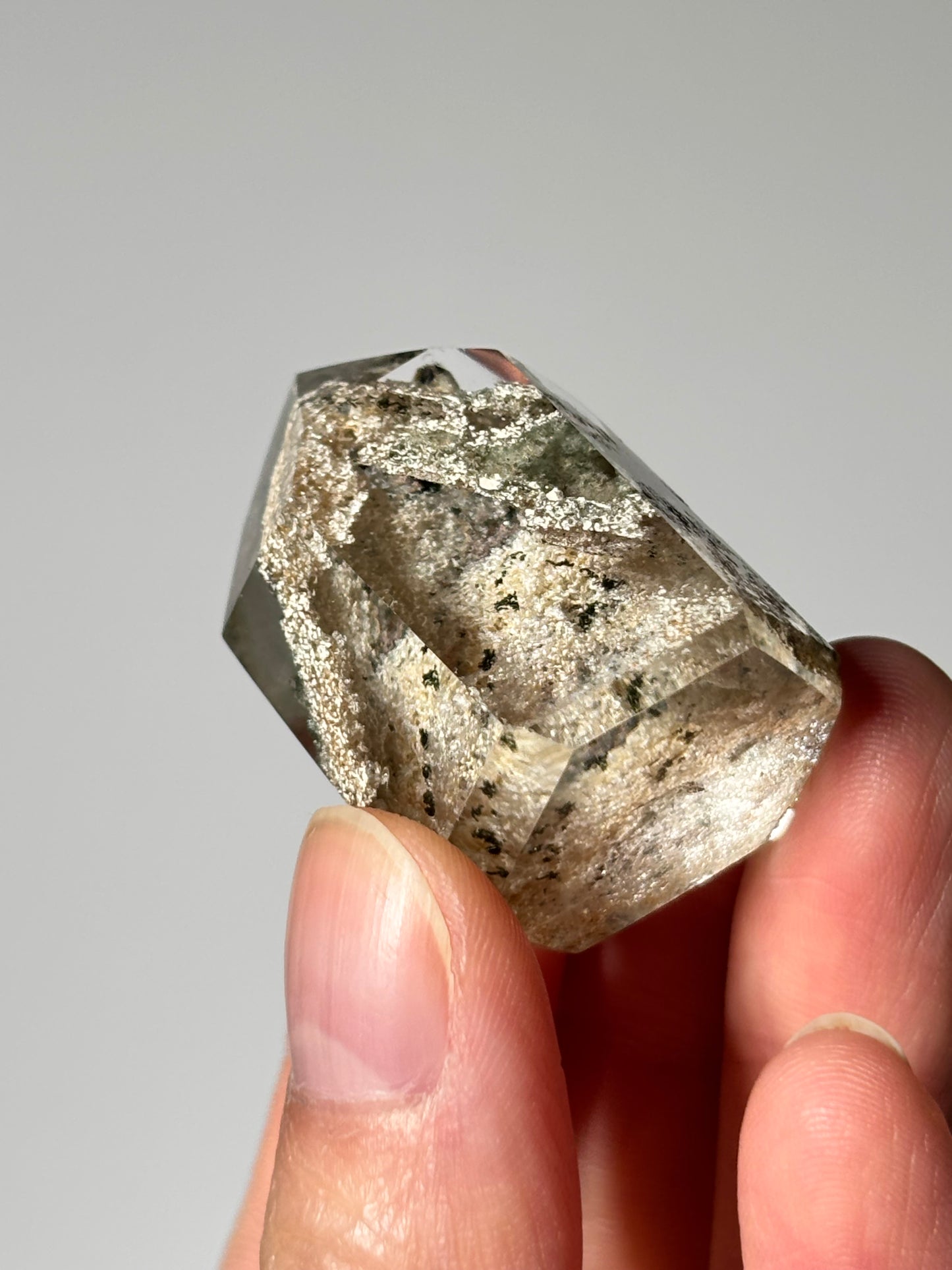 High Quality Water Clear Phantom Lodalite Quartz Tower, Brazil