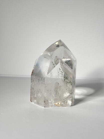 Large Rare Manifestation Quartz (Crystal in Crystal) Tower With Green Chlorite, Brazil