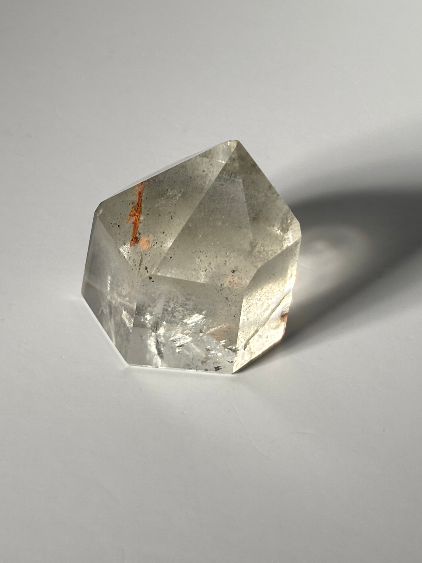 Rare Funky Grey Phantom Quartz Tower With Penetrator, Brazil