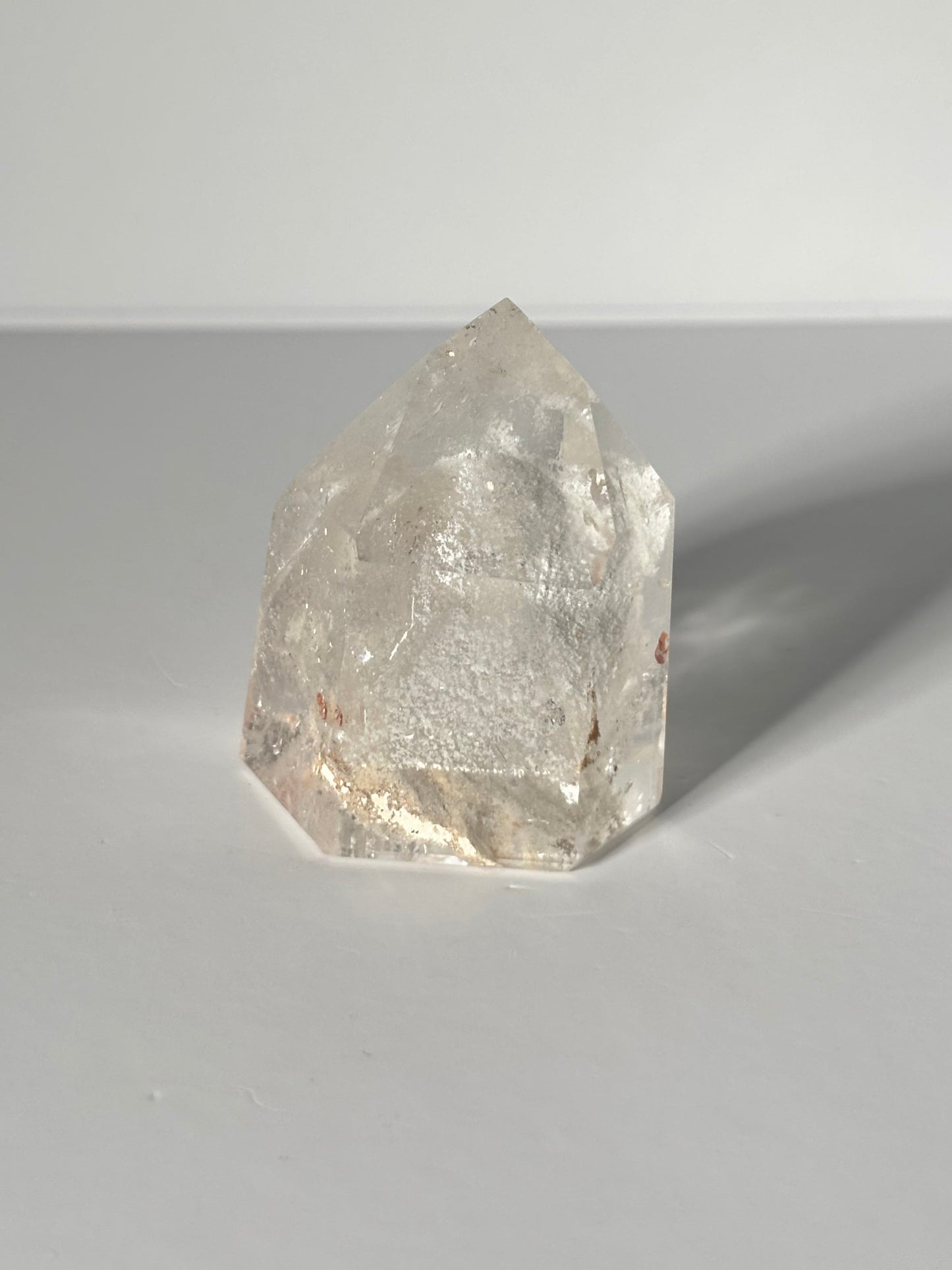 White Phantom Quartz Tower With Rainbow, Brazil