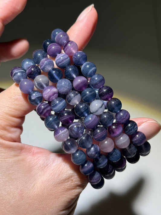 High Quality Silky Fluorite Bracelets, 8mm