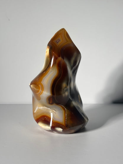 Large Orca Carnelian Agate Flame, Madagascar