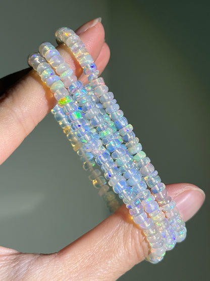 Genuine Ethiopian Opal Bracelets, 5mm