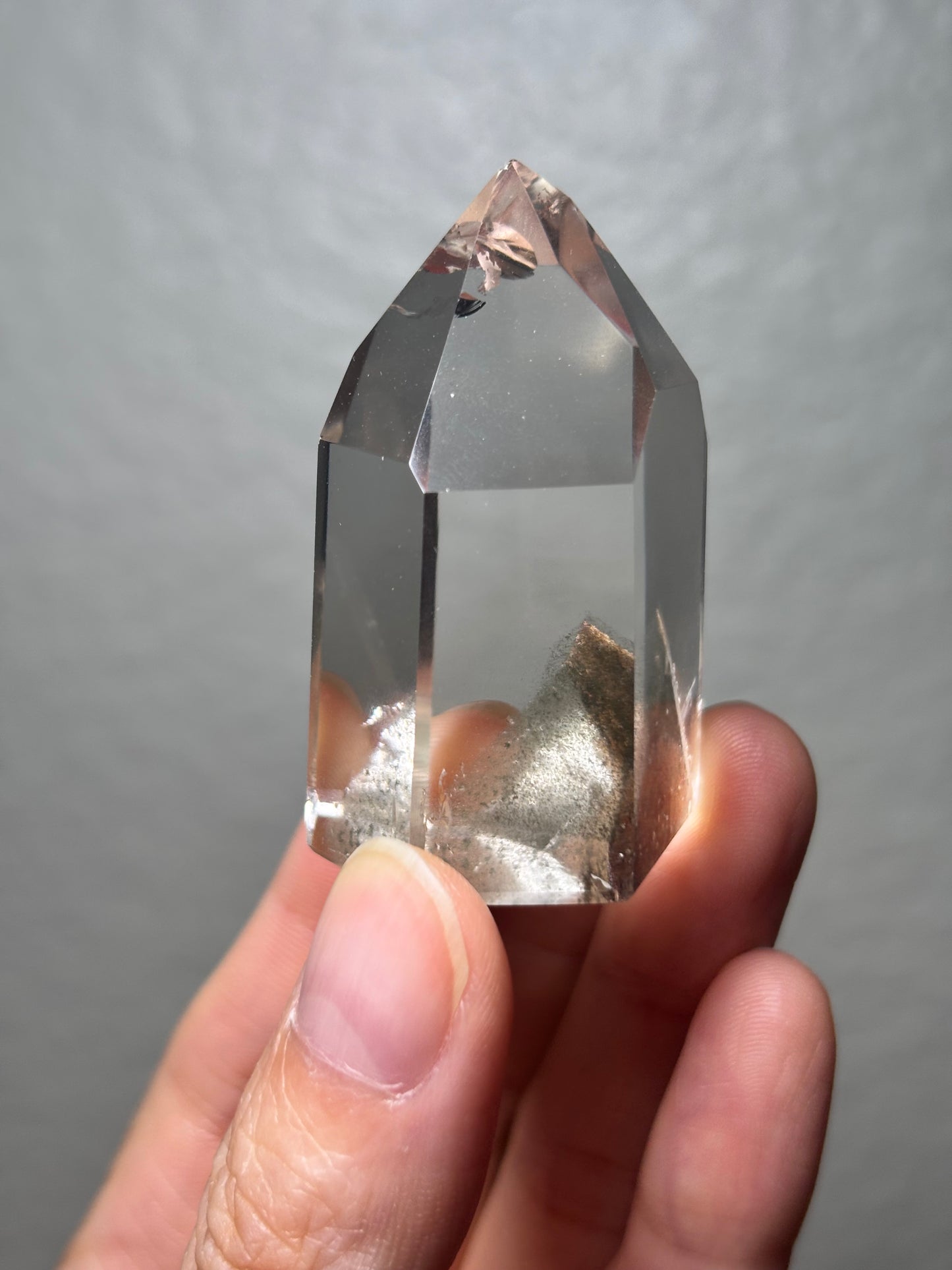 High Quality Water Clear Orange Green Phantom Garden Quartz Tower, Brazil