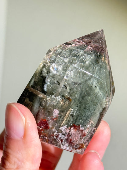 High Quality Mint Green & Pink Garden Quartz Tower, Zambia