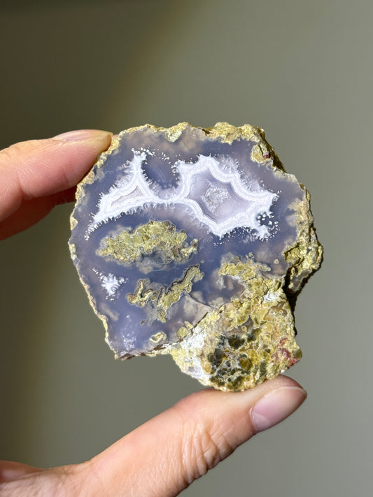 Large Translucent Purple White Laguna Agate, Mexico