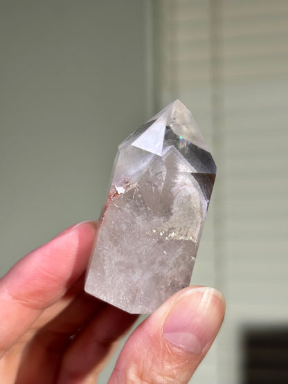 High Quality White Phantom Lodalite Quartz Tower, Brazil