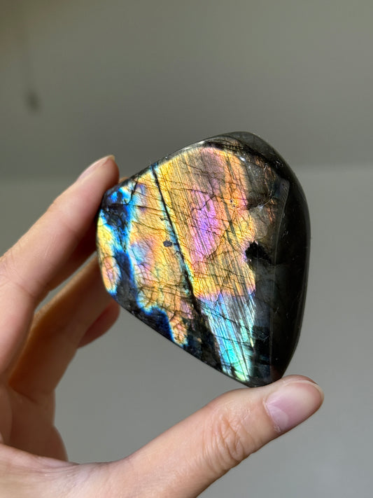 High Quality Large Full Flash Rainbow Labradorite Freeform, Madagascar
