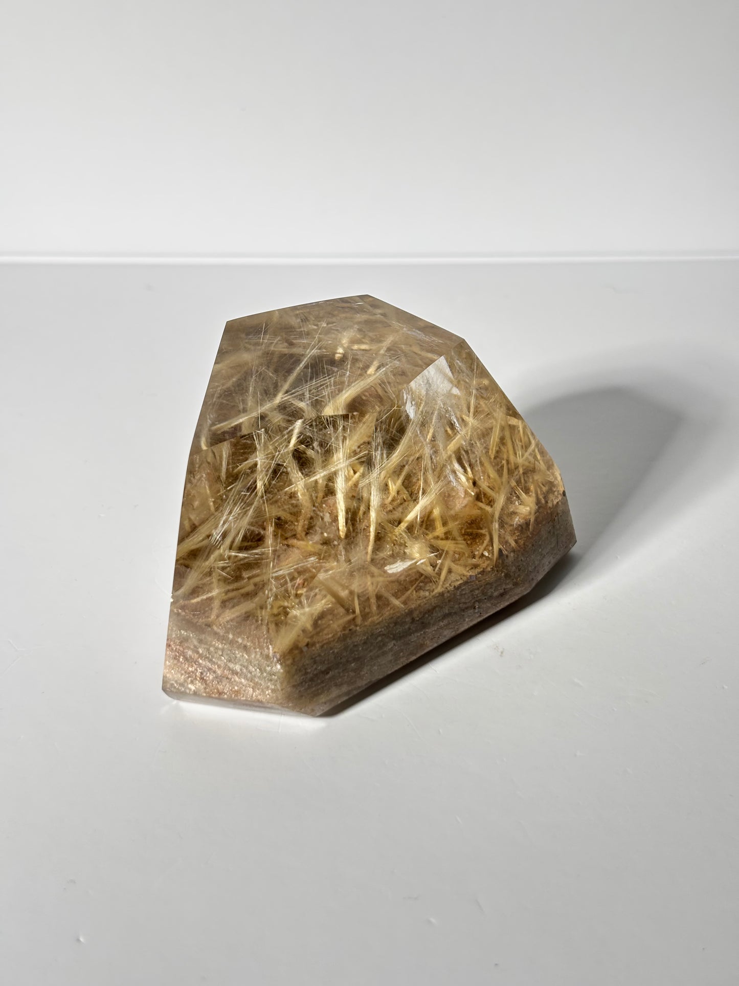 Statement Golden Starburst Rutile on Layered Lodalite Freeform