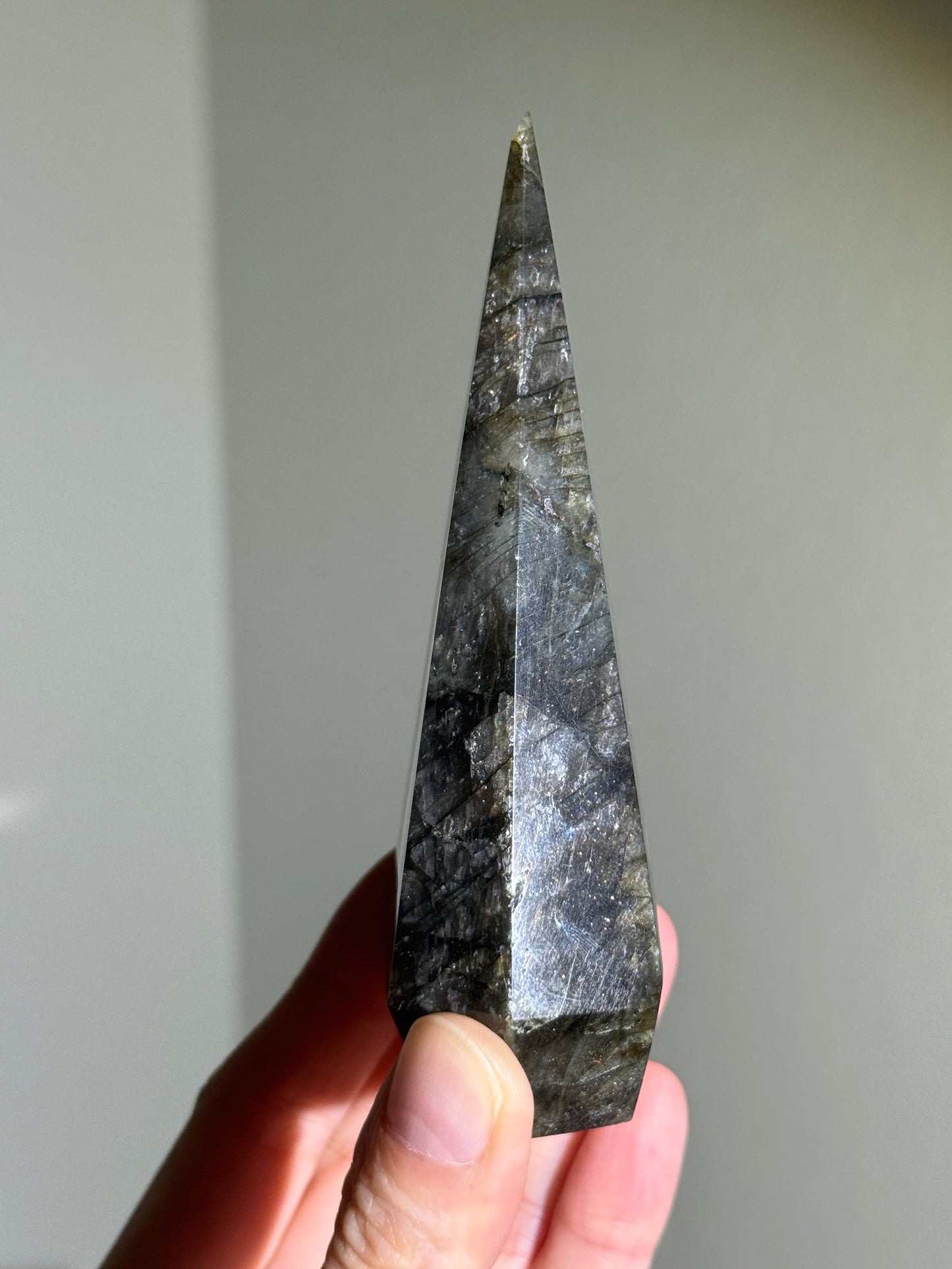 Gorgeous Blue Labradorite Pyramid, Madagascar