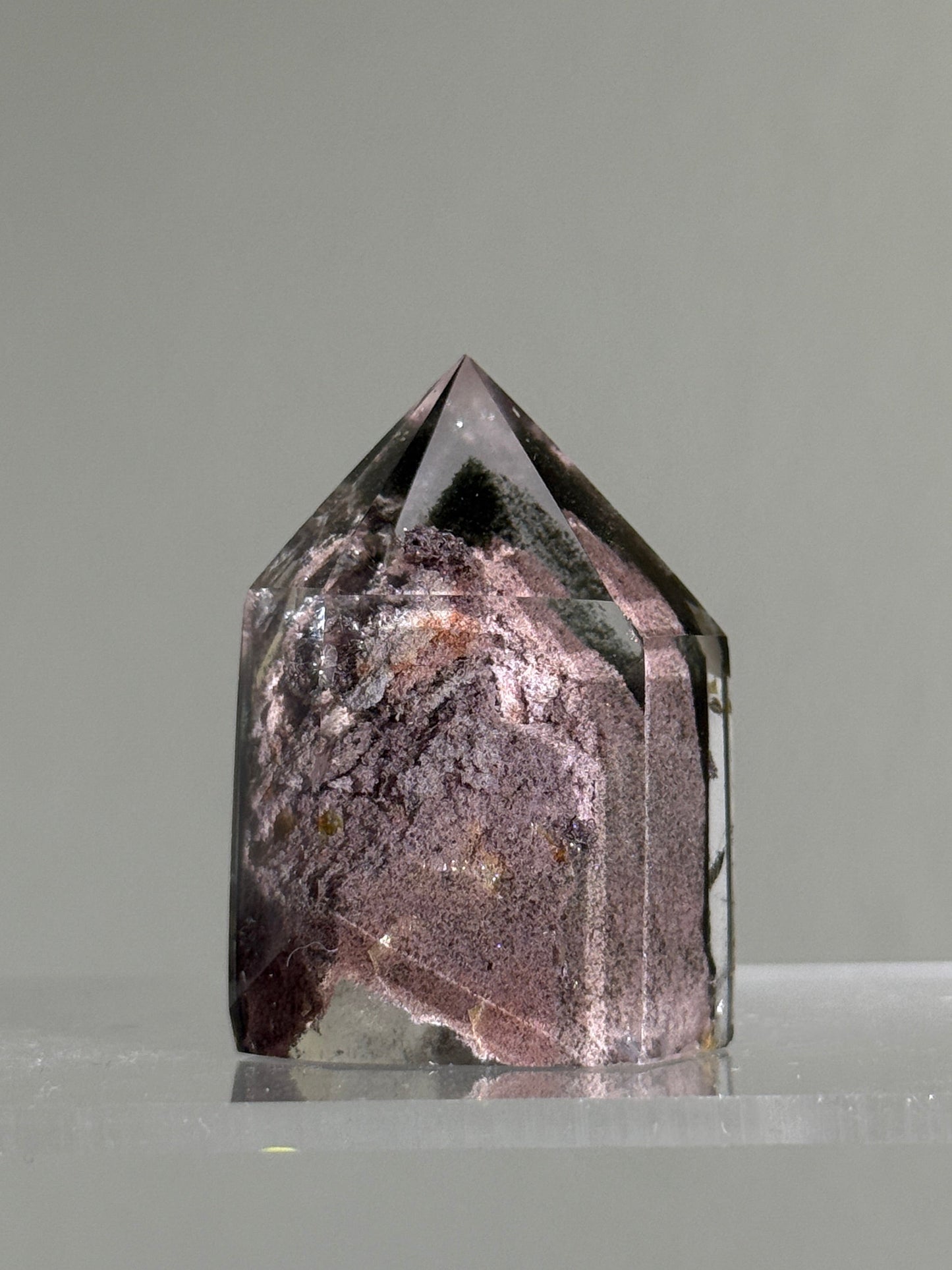 High Quality Phantom Pink Green Garden Quartz Tower, Zambia