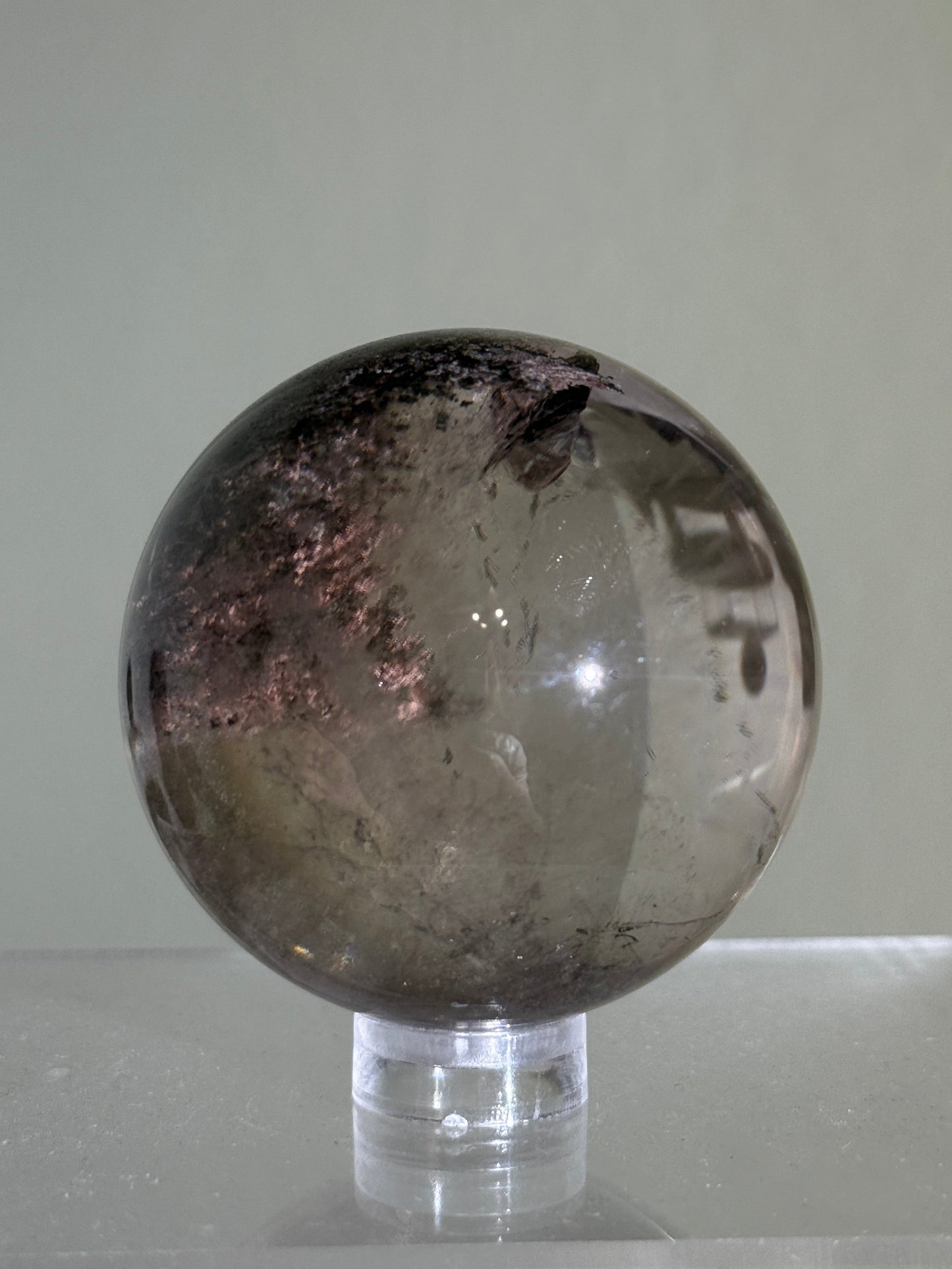 High Quality Layered Pink Garden Quartz Sphere, Zambia