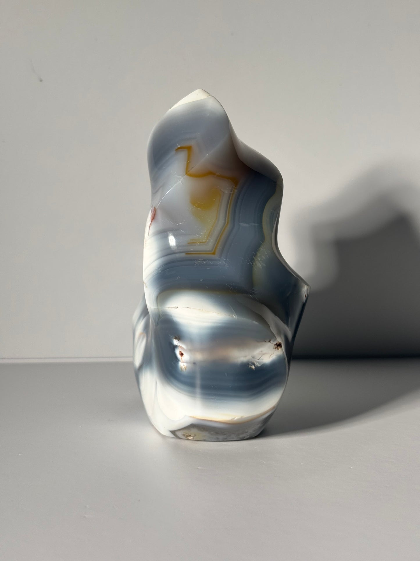 Large Chunky Orca Agate Flame, Madagascar