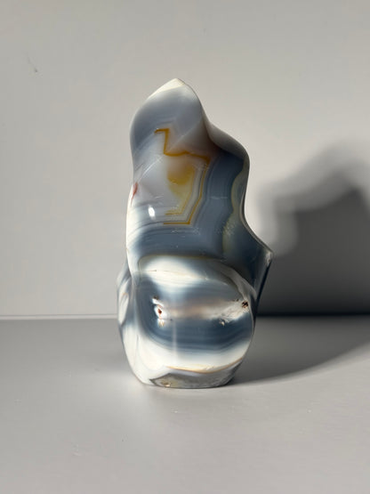 Large Chunky Orca Agate Flame, Madagascar