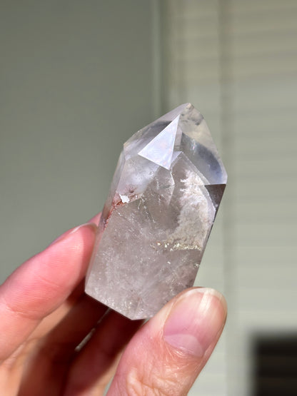 High Quality White Phantom Lodalite Quartz Tower, Brazil