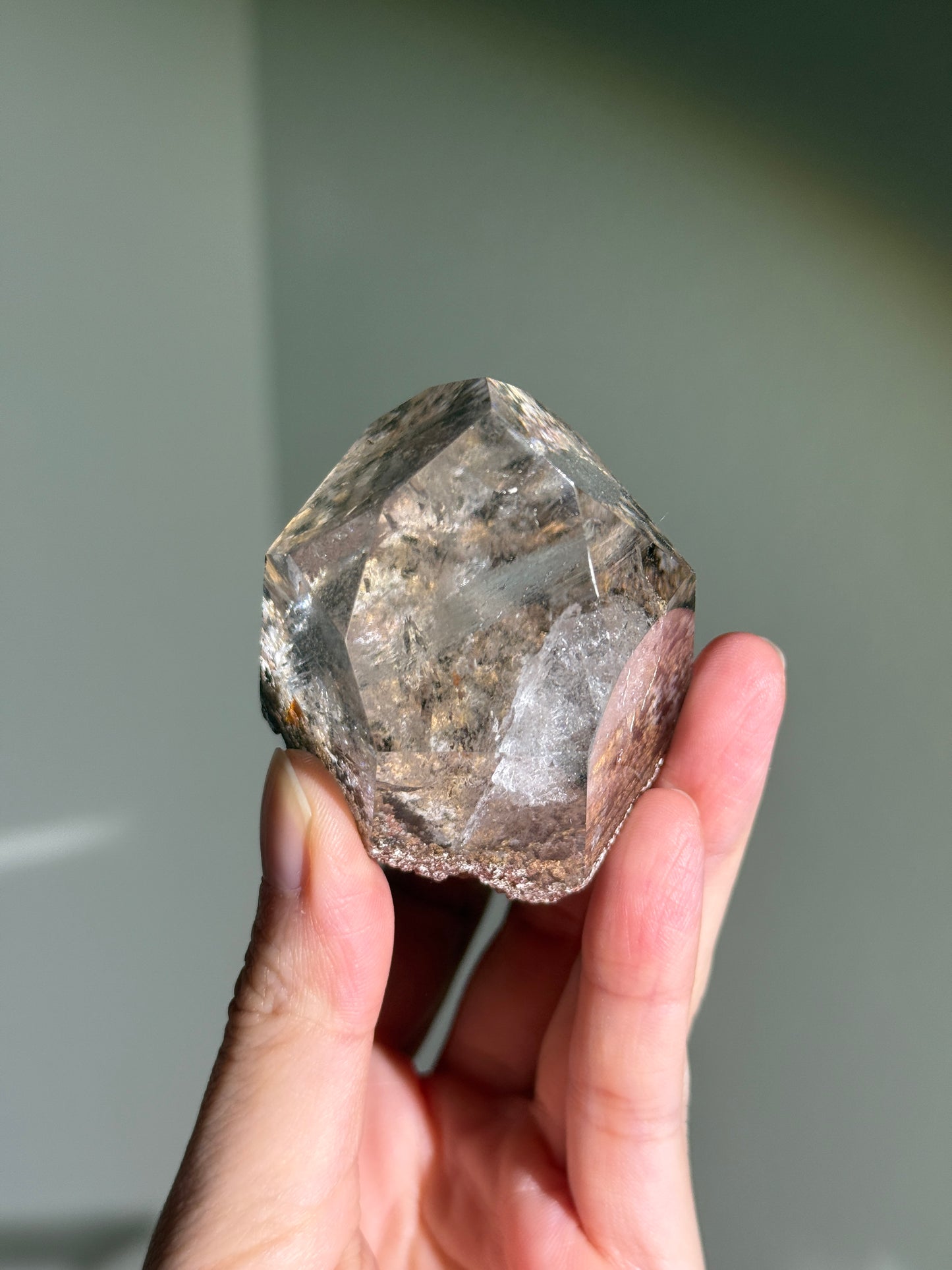 High Quality Large Pink Lodalite Quartz Point, Brazil