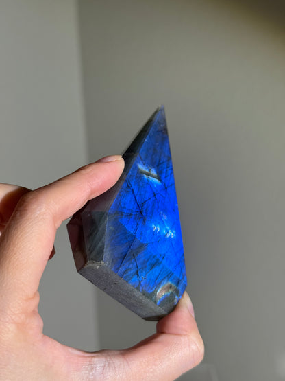 Gorgeous Blue Labradorite Pyramid, Madagascar