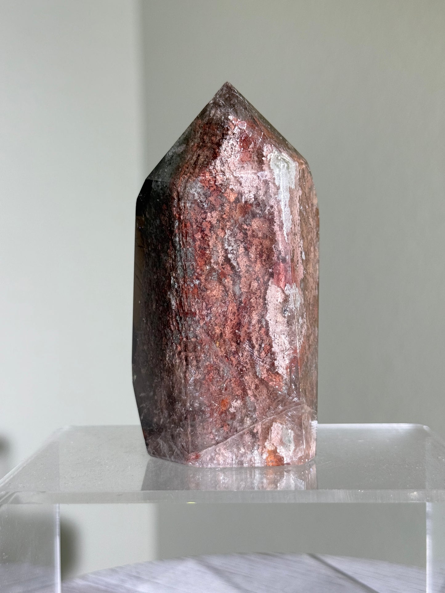 High Quality Large Layered Pink Garden Quartz Tower, Zambia
