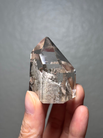 High Quality Water Clear Moody White Phantom Lodalite With Manifestation Quartz (Crystal in Crystal), Brazil