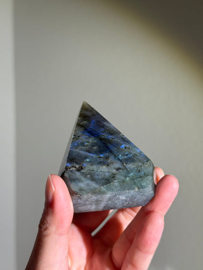 Gorgeous Blue Labradorite Pyramid, Madagascar