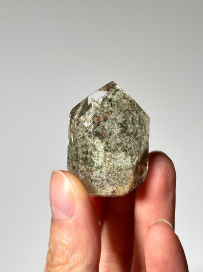 High Quality Water Clear Phantom Lodalite Quartz Tower, Brazil