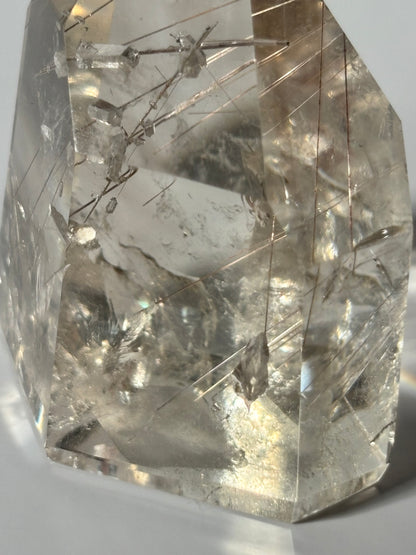 Collector’s Grade Rare Silver Rutile x Manifestation Quartz DTs Tower, Brazil