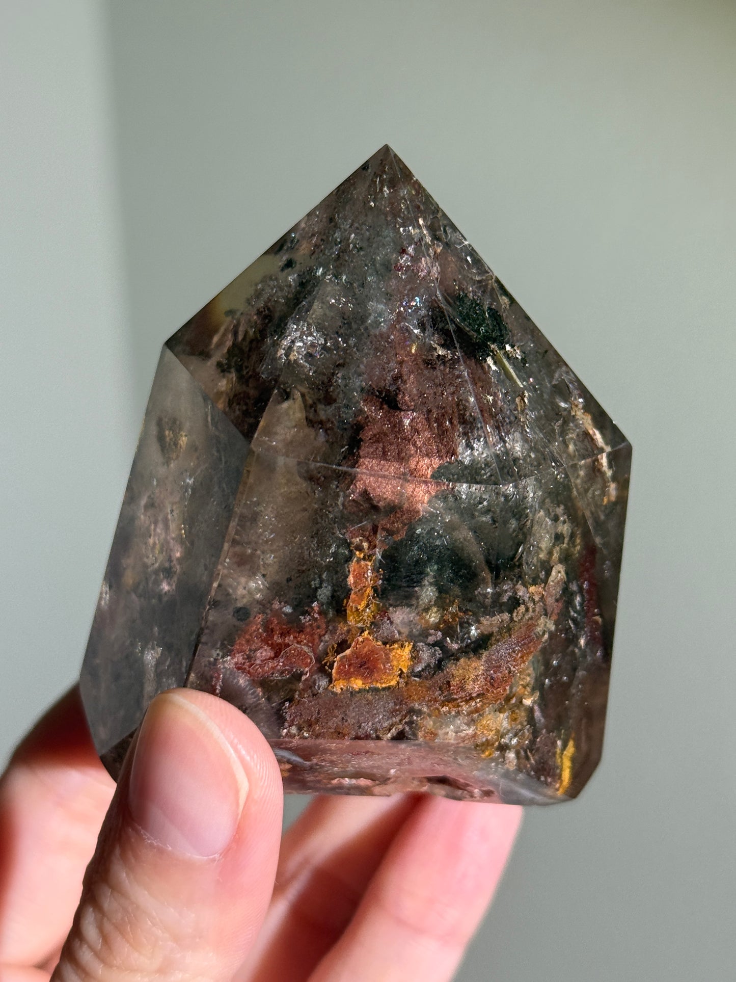 Large Chunky Colorful Garden Quartz Tower, Zambia