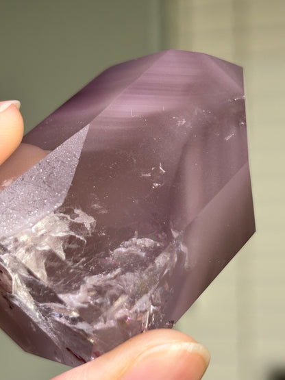 High Quality Large Chunky Phantom Pink Lithium Quartz Tower, Brazil