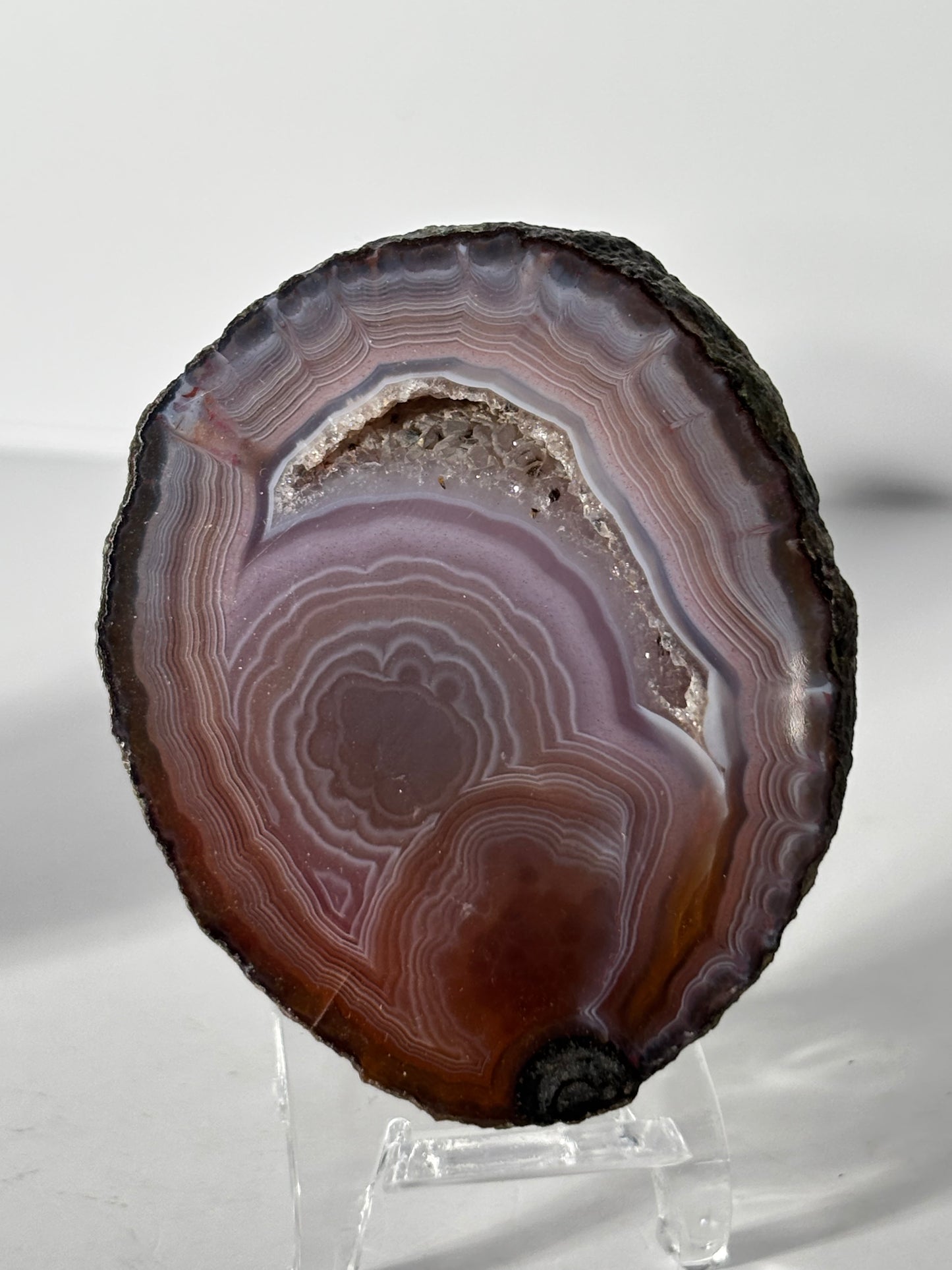 Large Druzy Pink Zhanguo Agate Pair, China