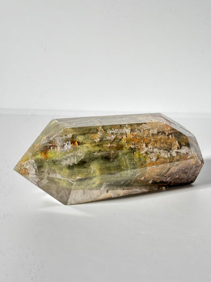 High Quality Rare Bright Green & Yellow Lodalite Quartz Tower, Zambia