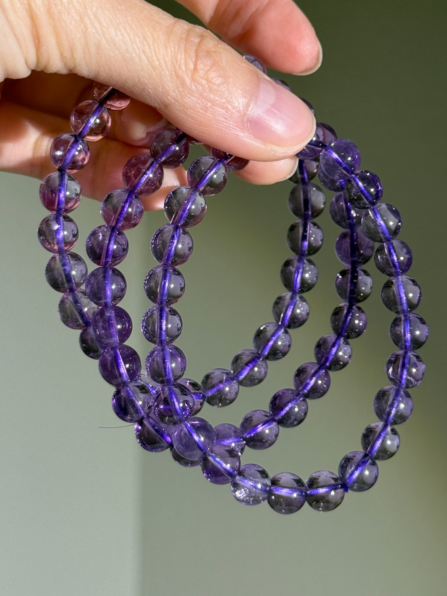 Lavender Amethyst Bracelets, 8.5mm