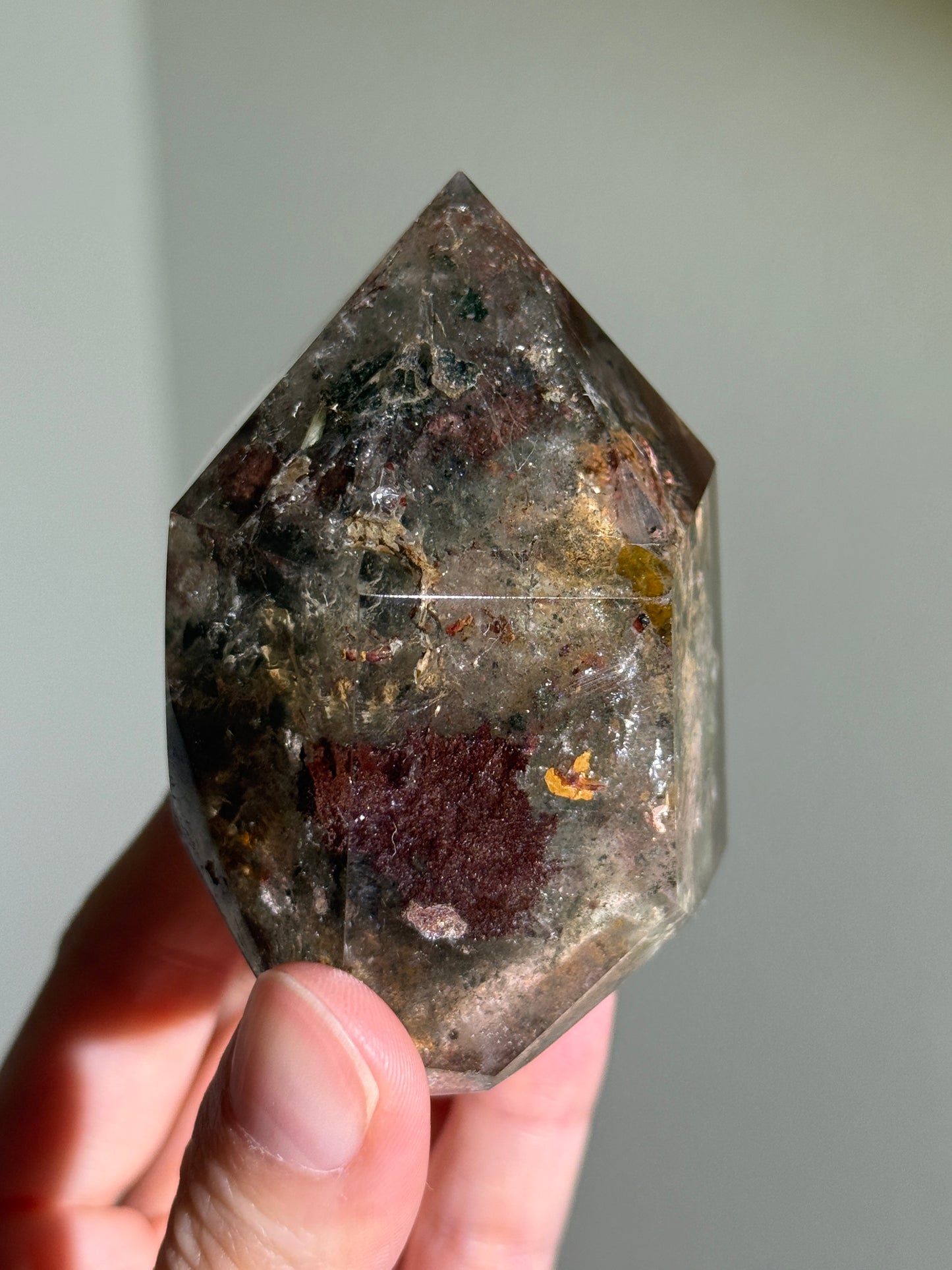 Large Chunky Colorful Garden Quartz Tower, Zambia