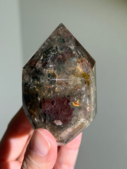 Large Chunky Colorful Garden Quartz Tower, Zambia