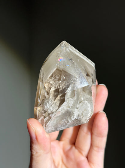 Large Chunky White Phantom Lodolite in Quartz Tower, Brazil