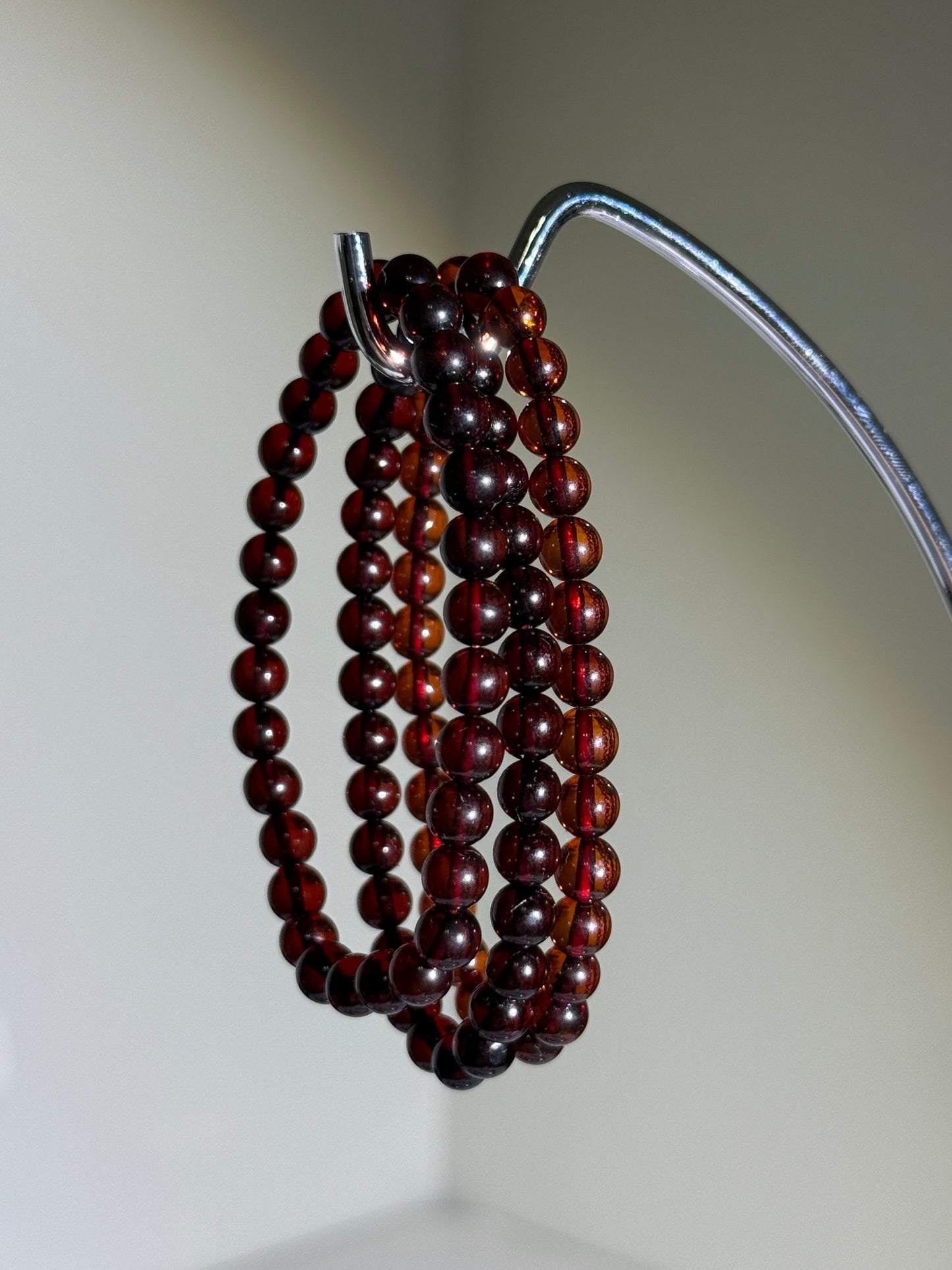 Genuine Blood Amber Bracelets, 6-6.5mm