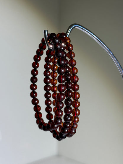 Genuine Blood Amber Bracelets, 6-6.5mm