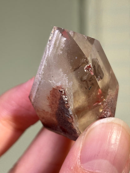 High Quality Pink White Phantom Lodalite Quartz Tower, Brazil