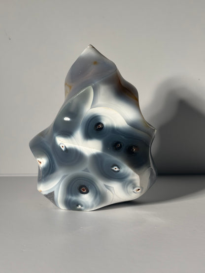 Large Chunky Orca Agate Flame, Madagascar