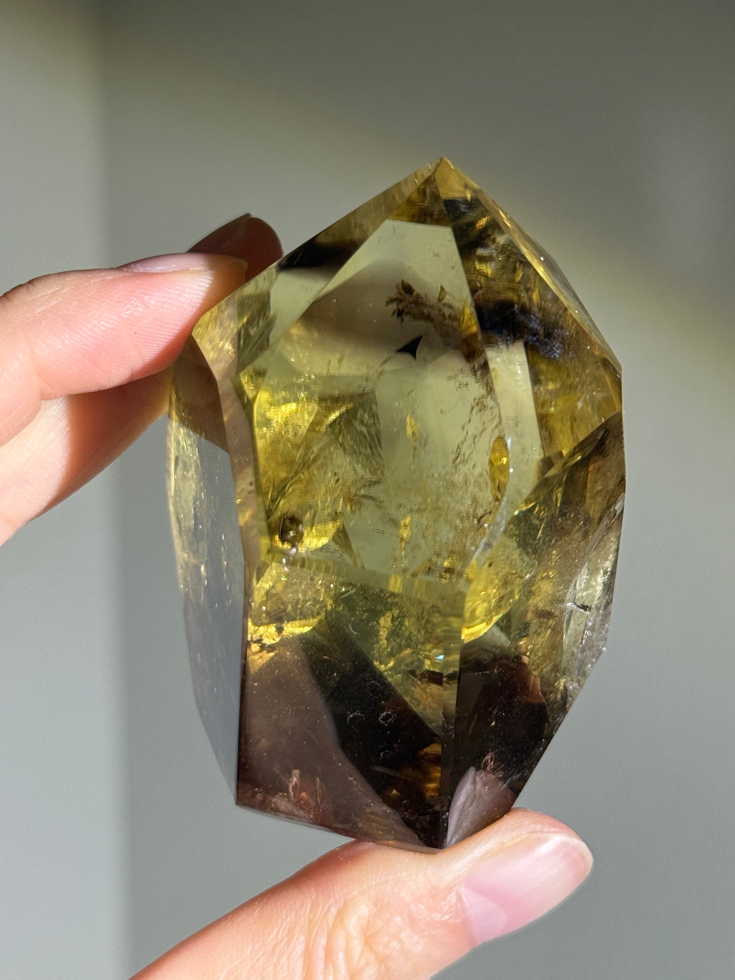 High Quality Phantom Smoky Citrine Tower, Brazil