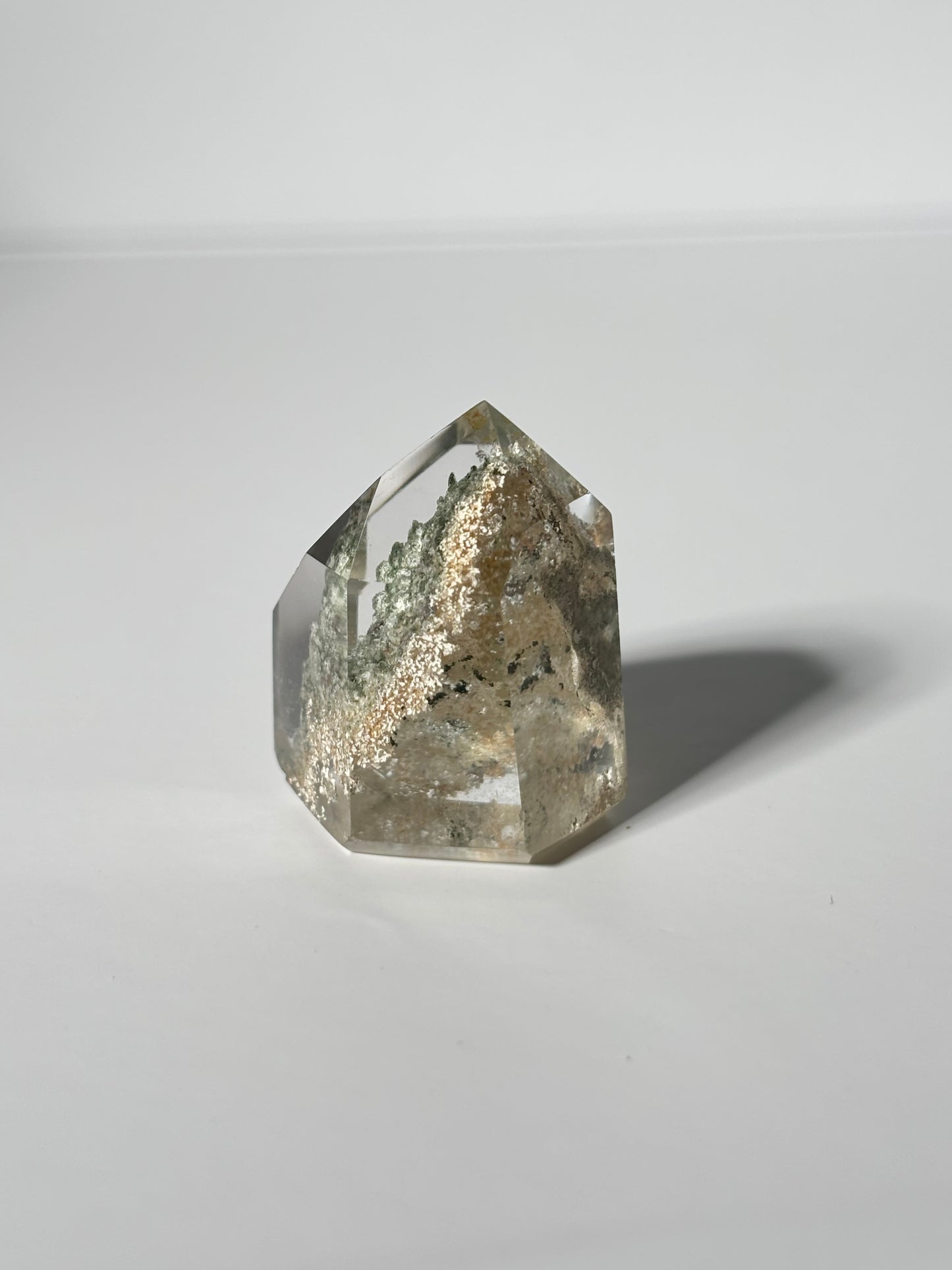 High Quality Water Clear Phantom Lodalite Quartz Tower, Brazil