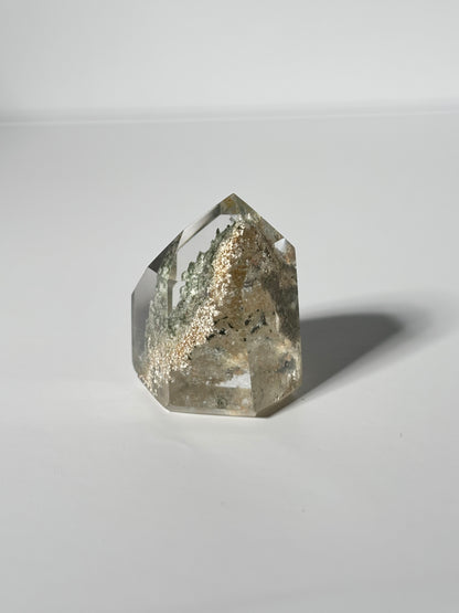 High Quality Water Clear Phantom Lodalite Quartz Tower, Brazil