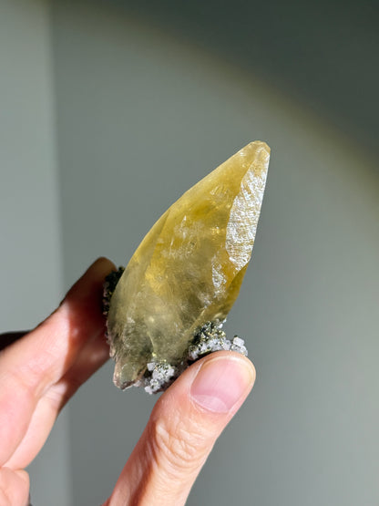 High Quality Sweetwater Mine Honey Calcite On Dolomite With Chalcopyrite, USA