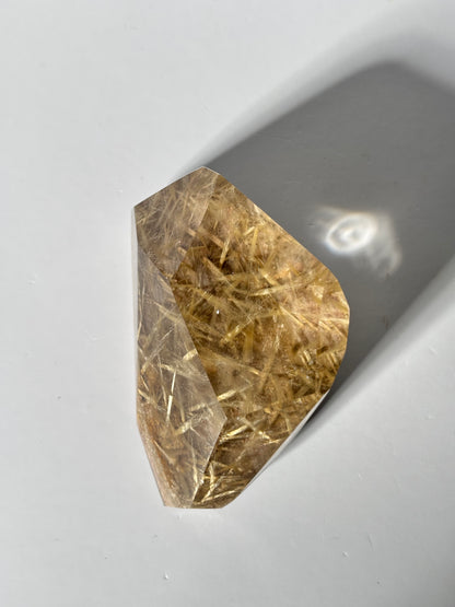 Statement Golden Starburst Rutile on Layered Lodalite Freeform