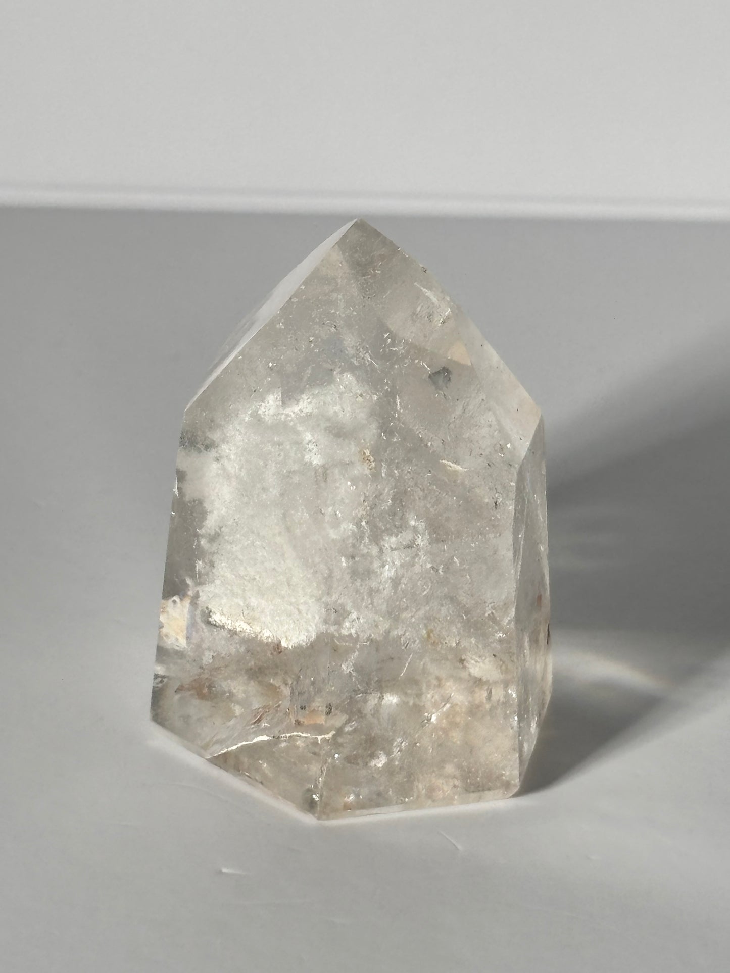 White Phantom Quartz Tower With Rainbow, Brazil